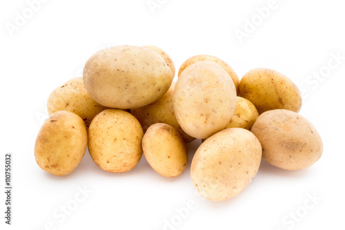 New potato isolated on white background.