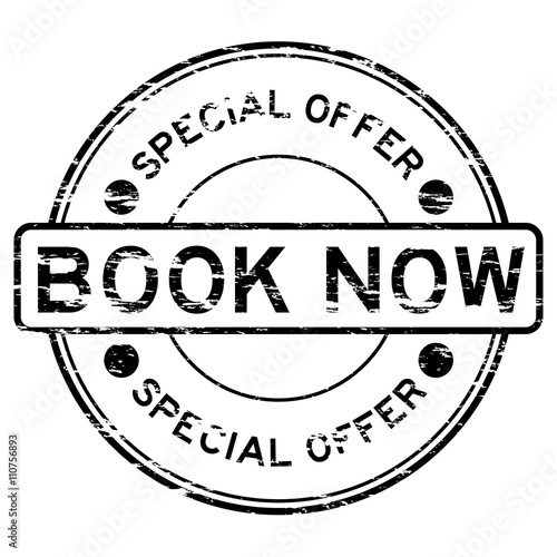 Book now special offer stamp