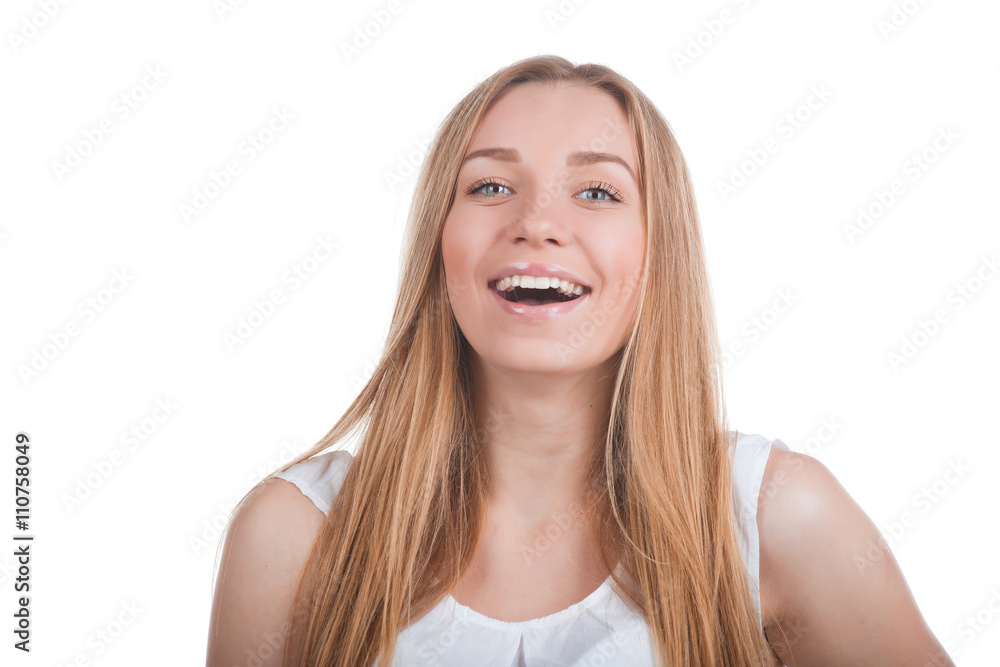 Smiling beautiful blond Smiling beautiful blond