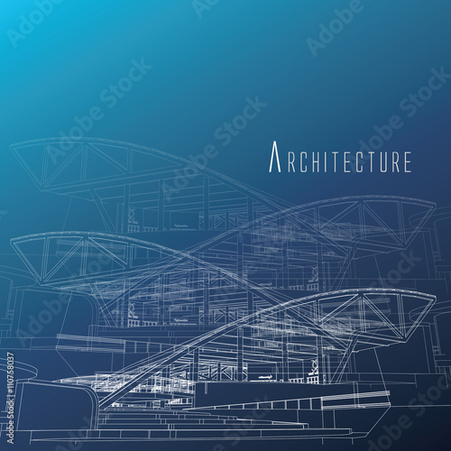 An exploded view of a building