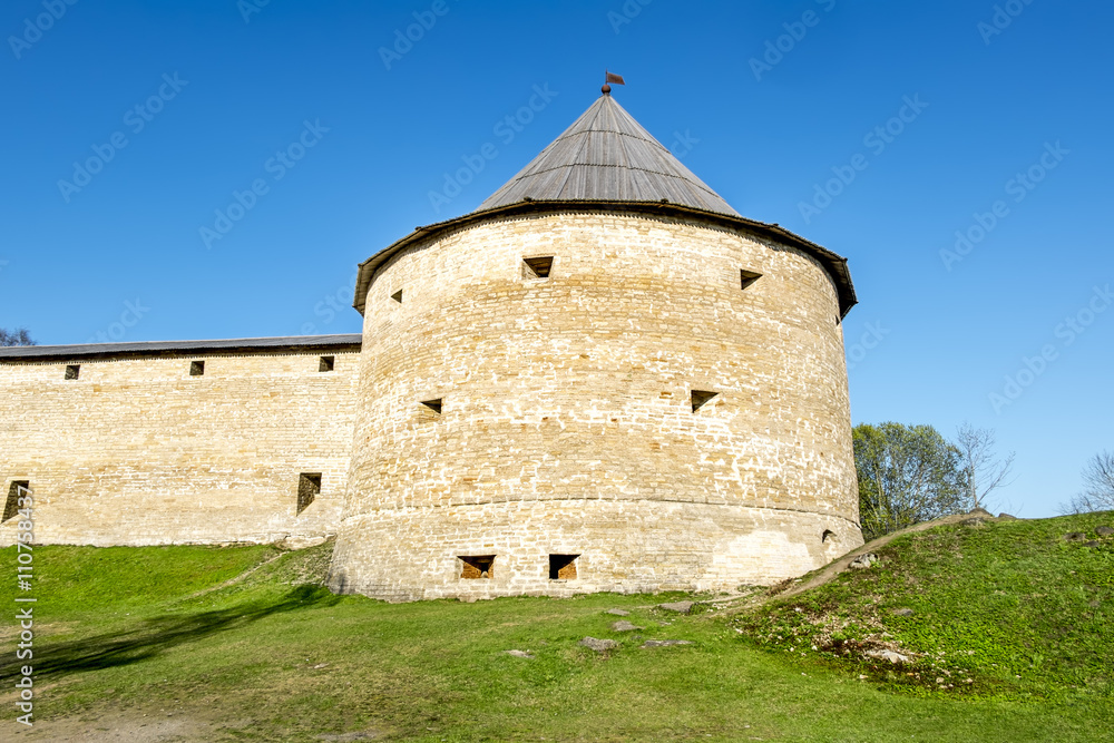 Medieval fortress in Staraya Ladoga.Russia.