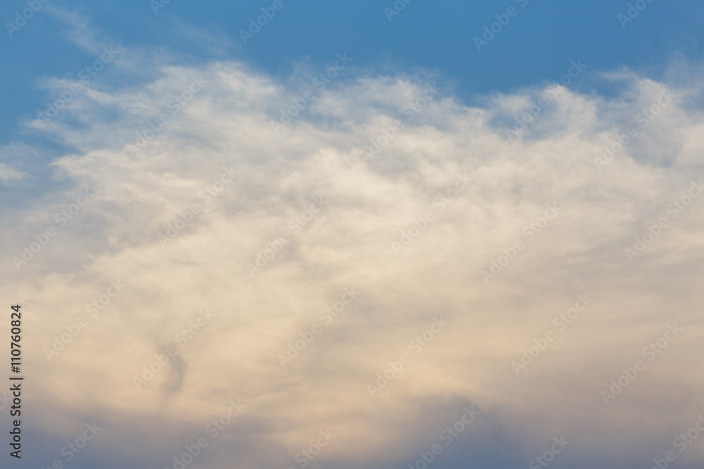 White and blue cloudscape