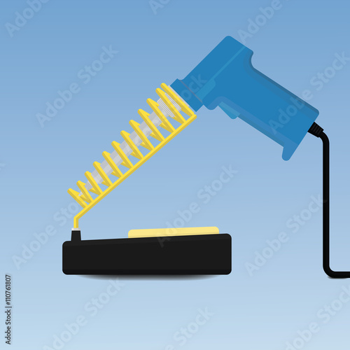 soldering iron on stand