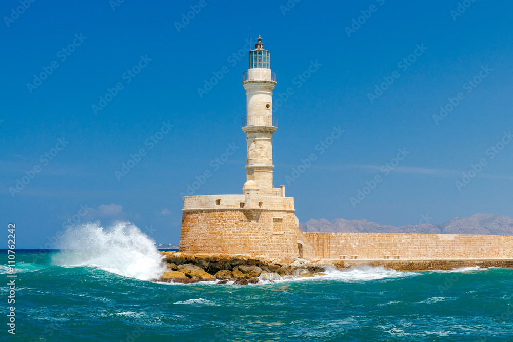 Lighthouse in Chania. Greece.