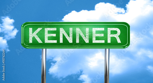 kenner vintage green road sign with highlights