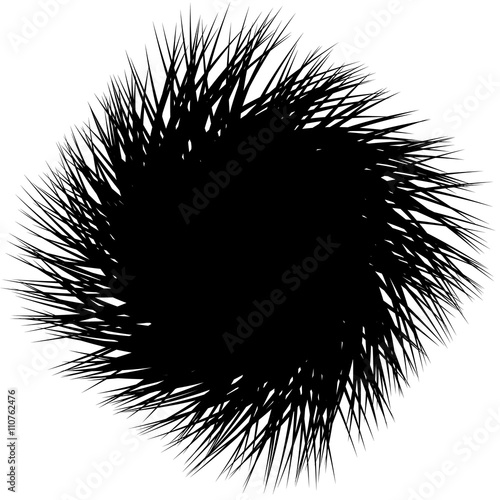 Edgy, sharp shape. Abstract monochrome background with random, p