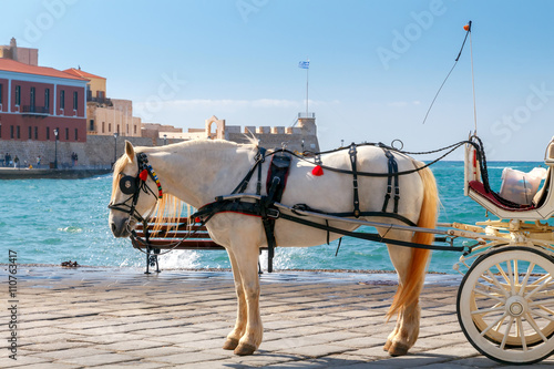 Chania. Horse-drawn carriage.