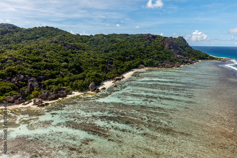 Fototapeta premium Seychelles, île de la Digue, Anse Source d'Argent