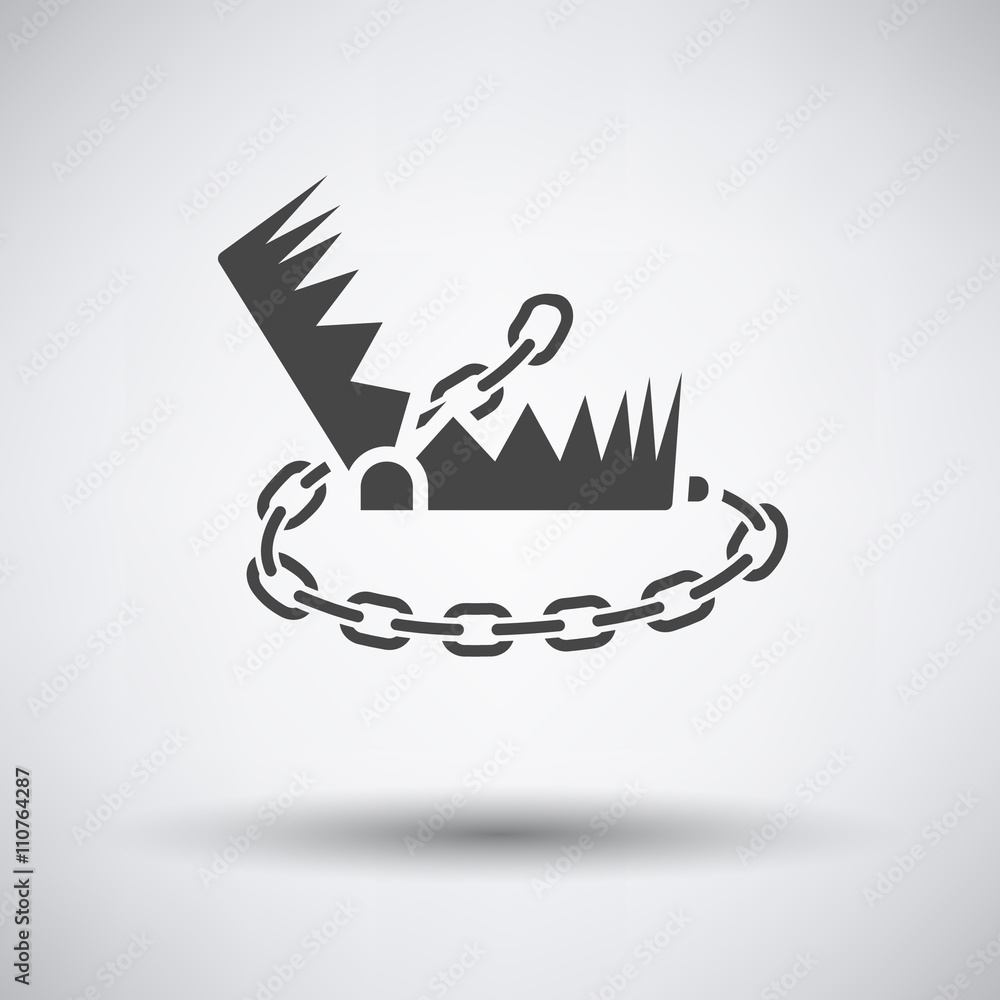 Obraz premium Bear hunting trap icon