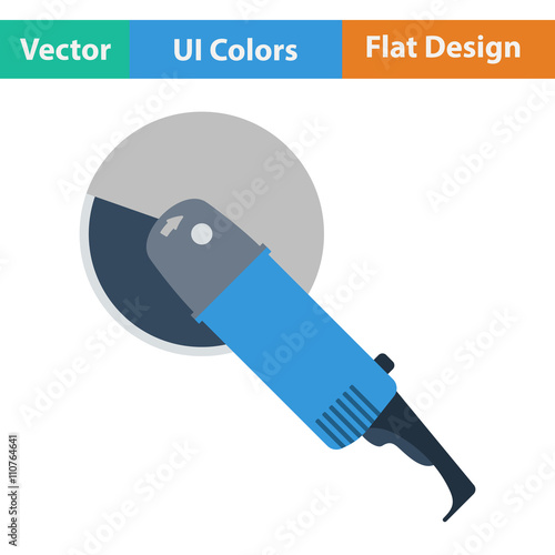 Flat design icon of grinder
