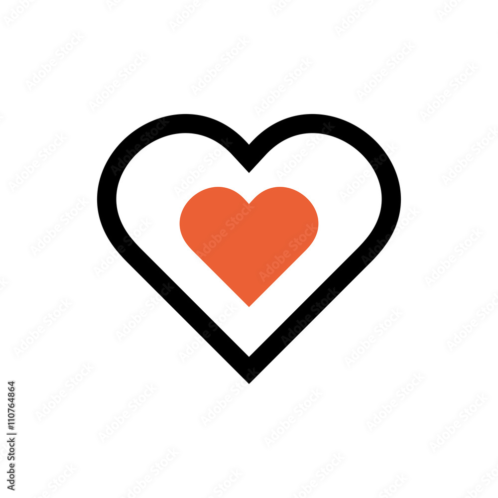 Heart, valentine's day, love line icon.
