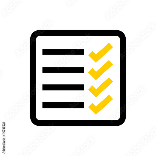 To do list, survey line icon