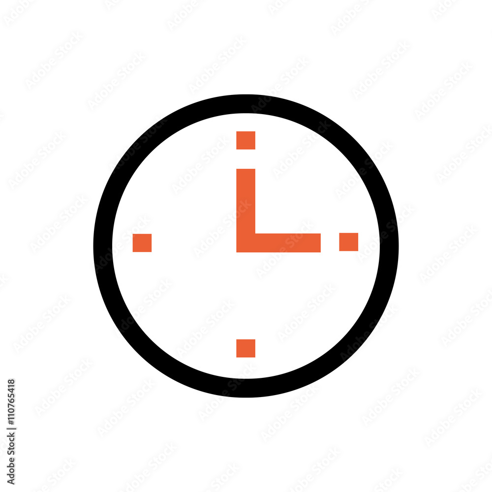 Clock, work hours line icon. Clock, work hours line icon.