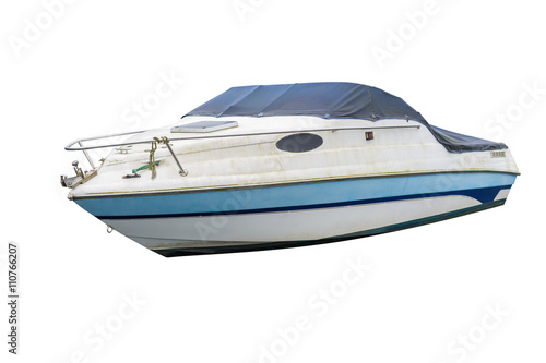 motor boat isolated on a white background
