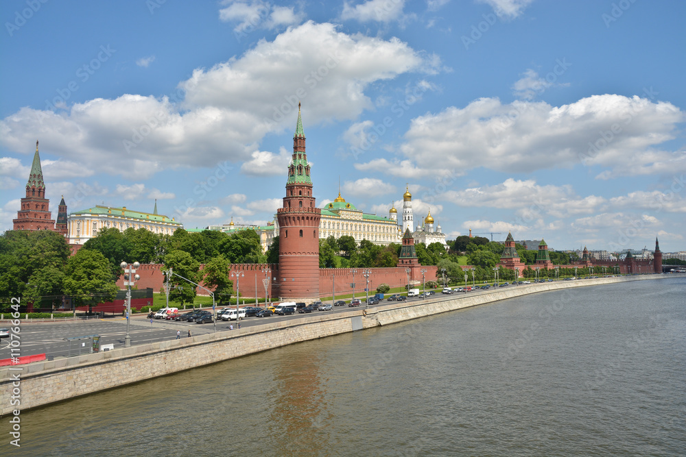 Kremlin embankment in Moscow.