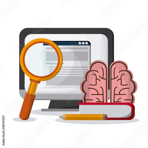 Searching online design. digital marketing. colorful illustratio