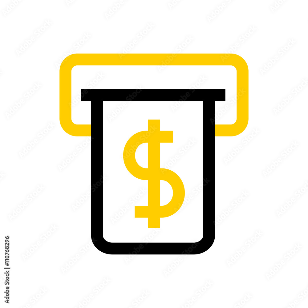 Obraz premium Atm line icon.