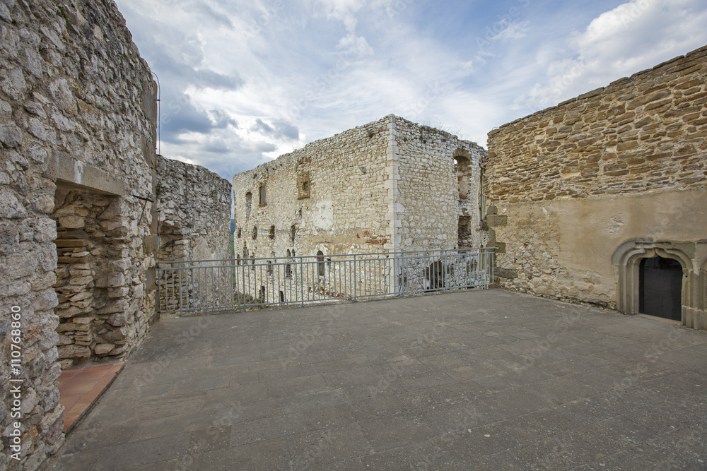 inner yard and walls of castle