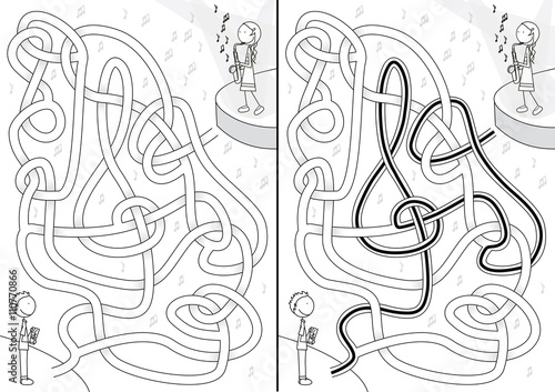 Saxophone player maze
