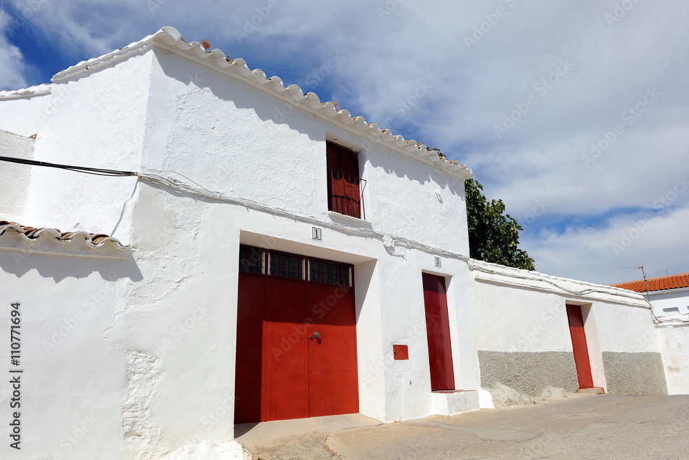 Casas de un pueblo andaluz, Guadalcanal, Sierra Norte de Sevilla, España Casas de un pueblo andaluz, Guadalcanal, Sierra Norte de Sevilla, España