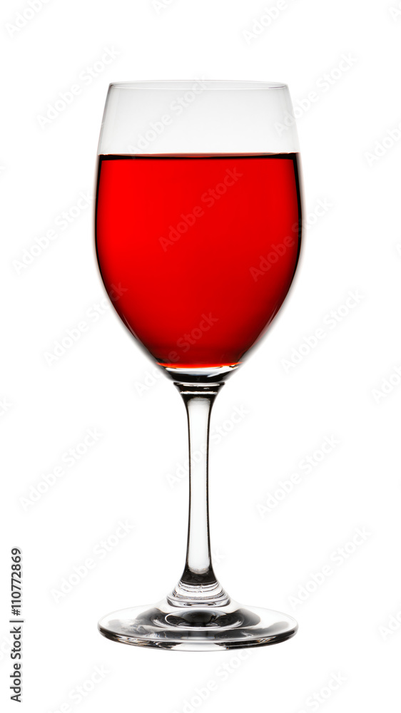 Red wine in a glass isolated on white background Red wine in a glass isolated on white background