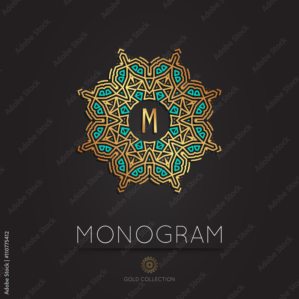 modern monogram, logo vector template. modern monogram, logo vector template.
