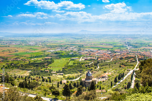 Quadro su tela The Val di Chiana, an alluvial valley in Tuscany, Italy