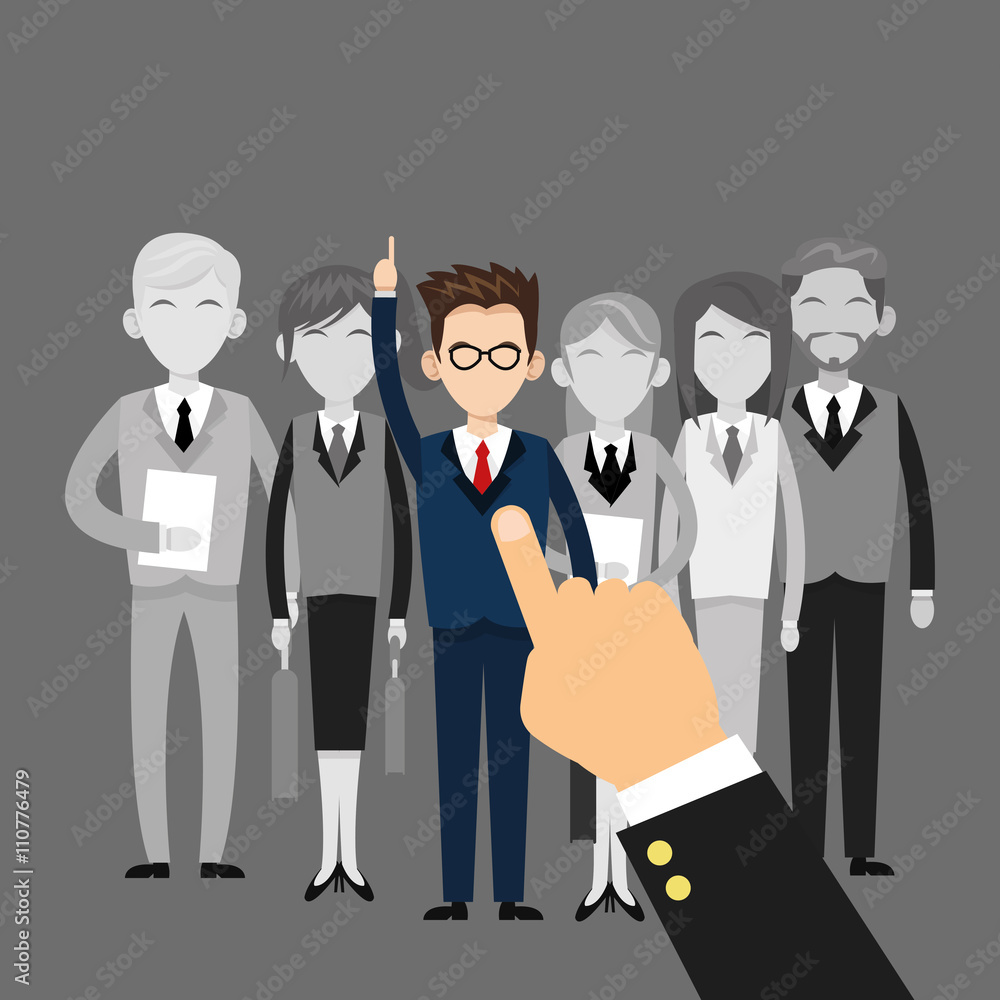 Human resources design. People icon. Colorful illustration Human resources design. People icon. Colorful illustration