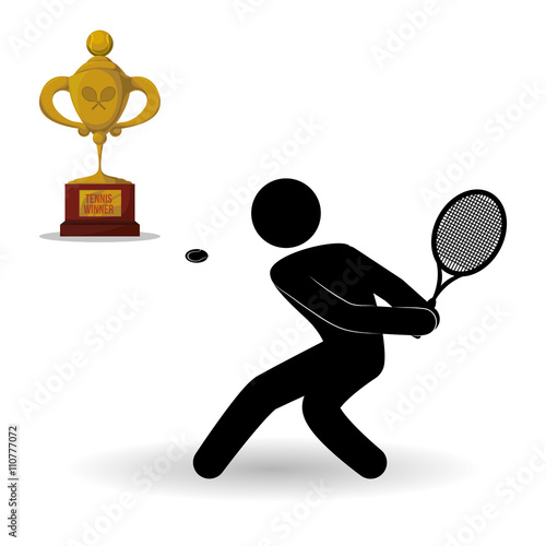 Tennis design. Sport icon. Isolated illustration, editable vector