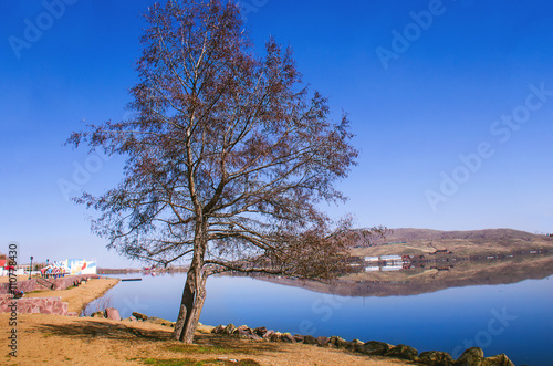 A beautiful landscape on the shore of the Lake