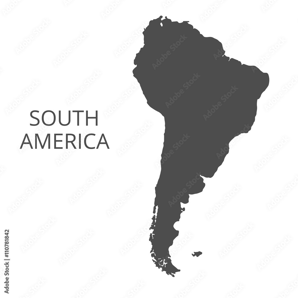 South America map. Vector illustration.