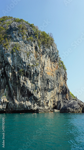 limestone rocks at thailands coast