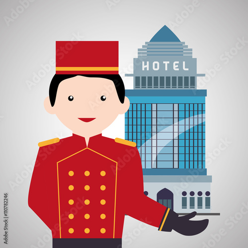 Hotel design. travel icon. Isolated and flat illustration