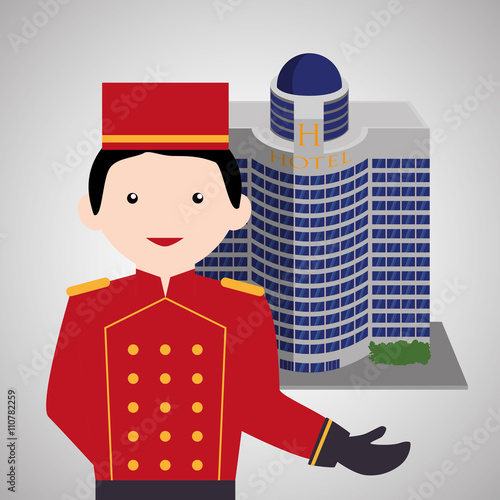 Hotel design. travel icon. Isolated and flat illustration