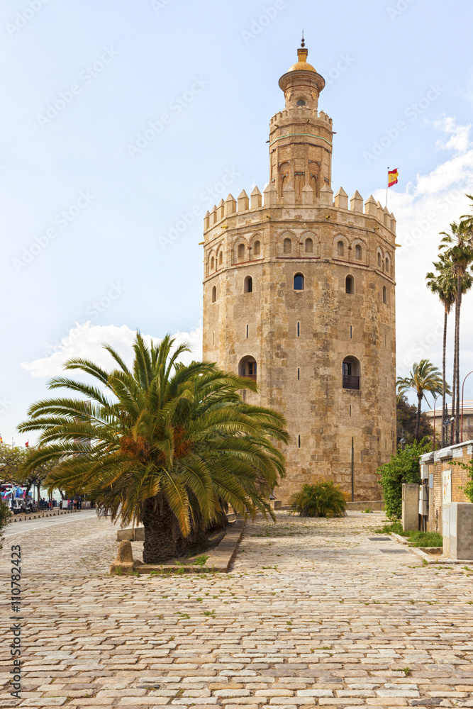 Torre del Oro, ancient lighthouse at Seville, Spain