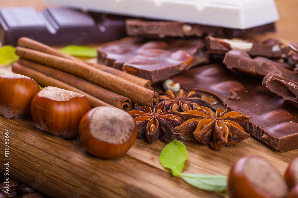 still life with chocolate and coffee