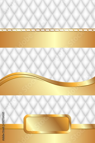 Abstract background white yellow gold illustration set vector