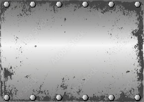 grunge metallic background with bolts