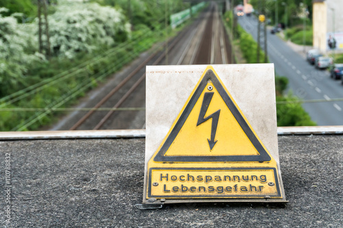 Schild Hochspannung Lebensgefahr