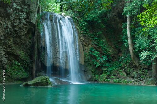Erawan waterfall , Loacated Kanjanaburi Province , Thailand