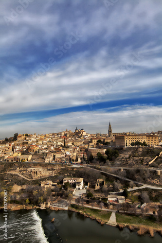 Panoramic view of the city of Toledo, Spain