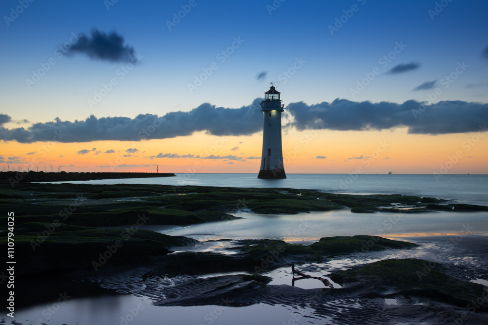 New Brighton Lighthouse at sunset