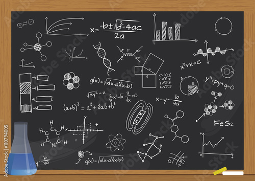 phial science chalkboard