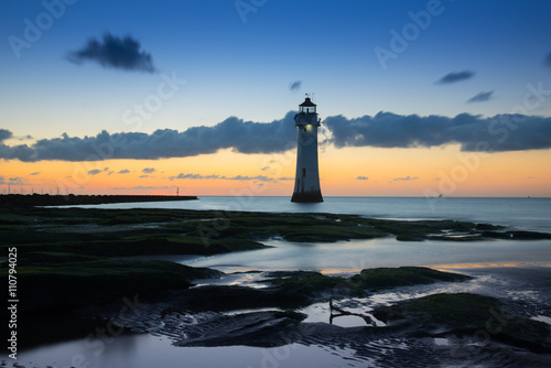 New Brighton Lighthouse at sunset