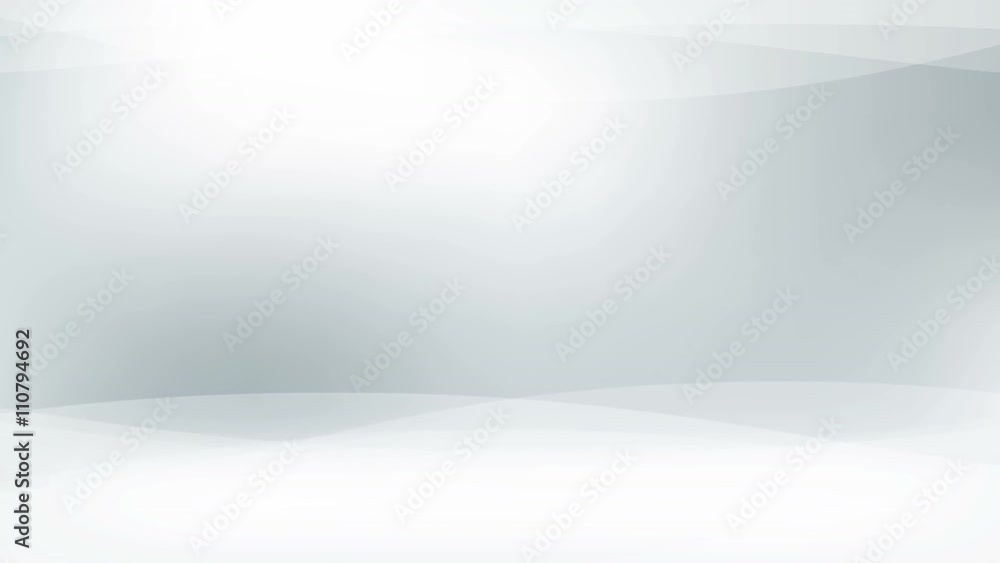 Abstract gray waves in motion at top and bottom on white background. Loop animation