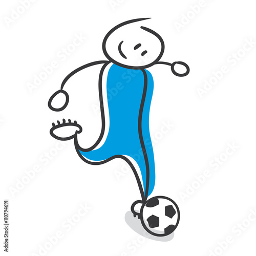 Stick Figure Series Blue / Fußball