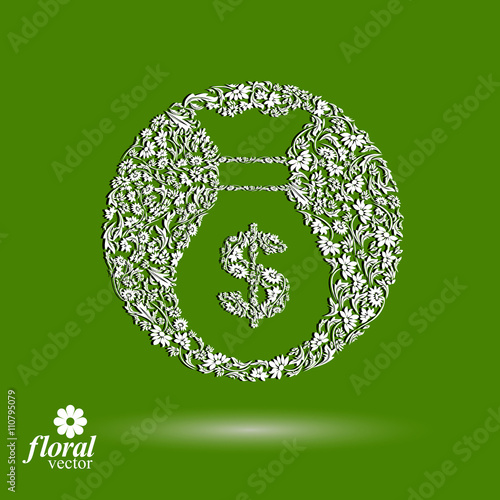Money bag vector stylized i...