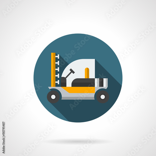 Machine for crop protection flat color vector icon