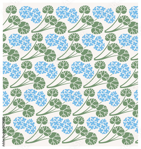 estampado flores modernista azul
