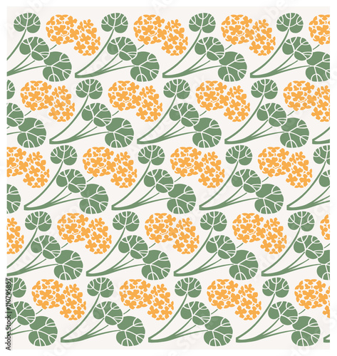 estampado flores modernista naranja
